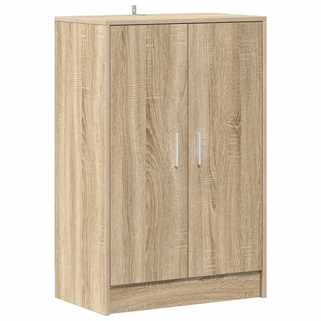 skoskab 60x35x92 cm konstrueret træ sonoma-eg