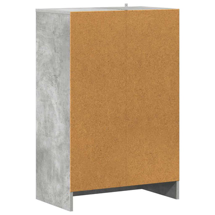 skoskab 60x35x92 cm konstrueret træ betongrå