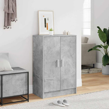 skoskab 60x35x92 cm konstrueret træ betongrå