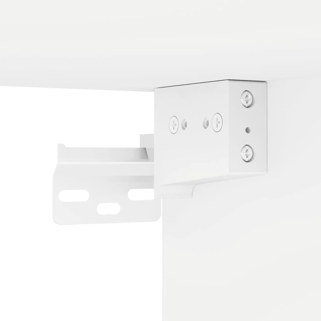 skoskabe 2 stk. 32x35x70 cm konstrueret træ hvid