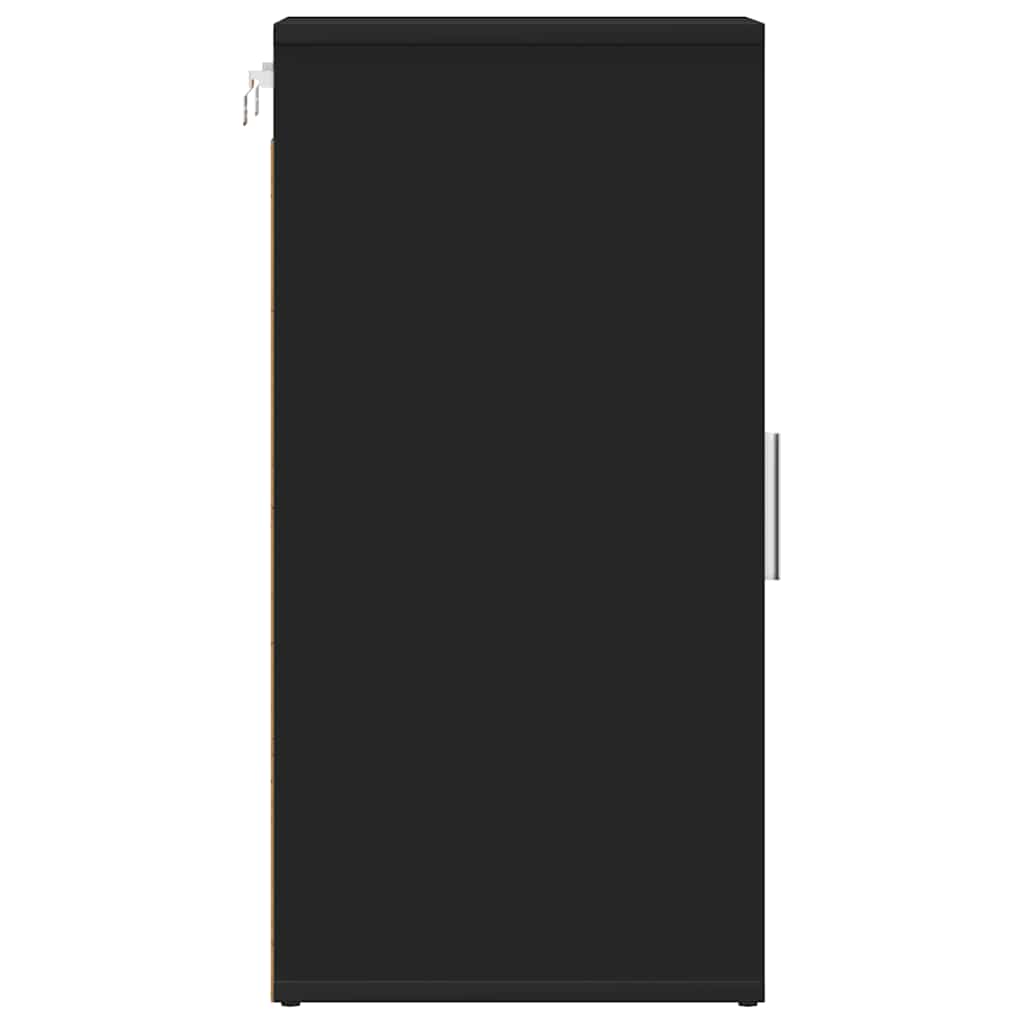 skoskab 32x35x70 cm konstrueret træ sort