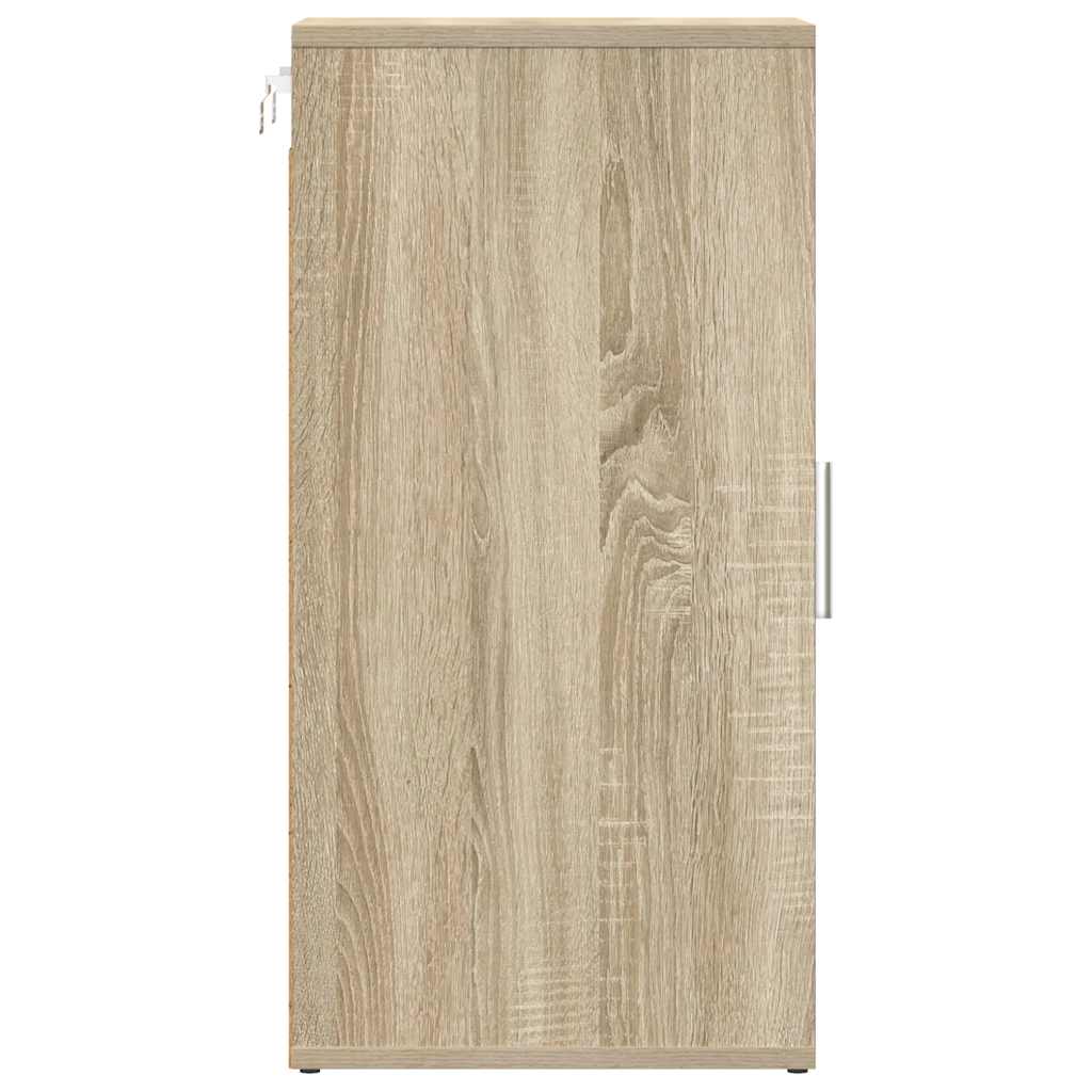 skoskabe 2 stk. 32x35x70 cm konstrueret træ sonoma-eg