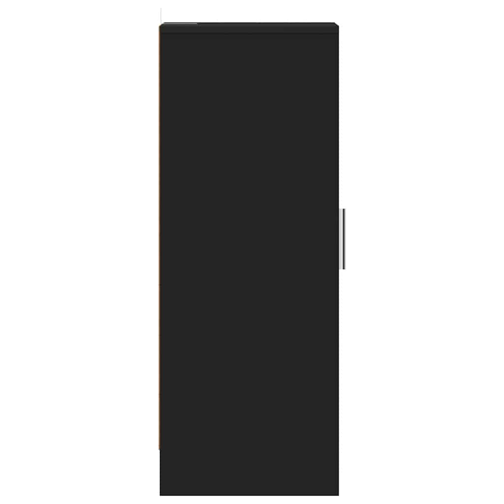 skoskab 32x35x92 cm konstrueret træ sort