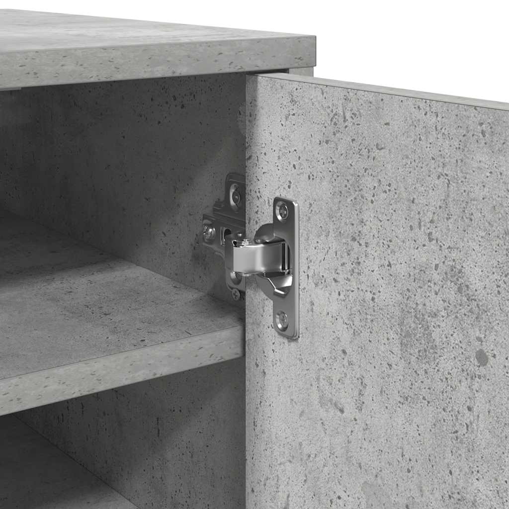 skoskab 32x35x92 cm konstrueret træ betongrå