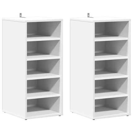 skoreoler 2 stk. 31,5x35x70 cm konstrueret træ hvid