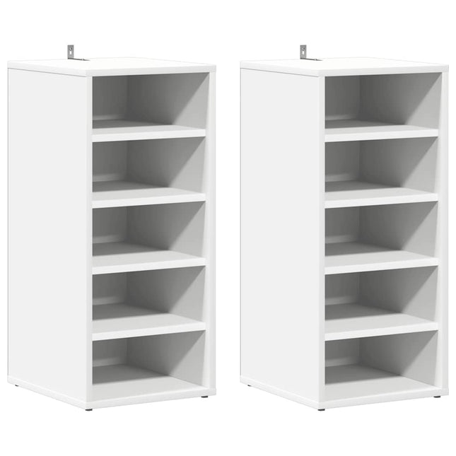 skoreoler 2 stk. 31,5x35x70 cm konstrueret træ hvid