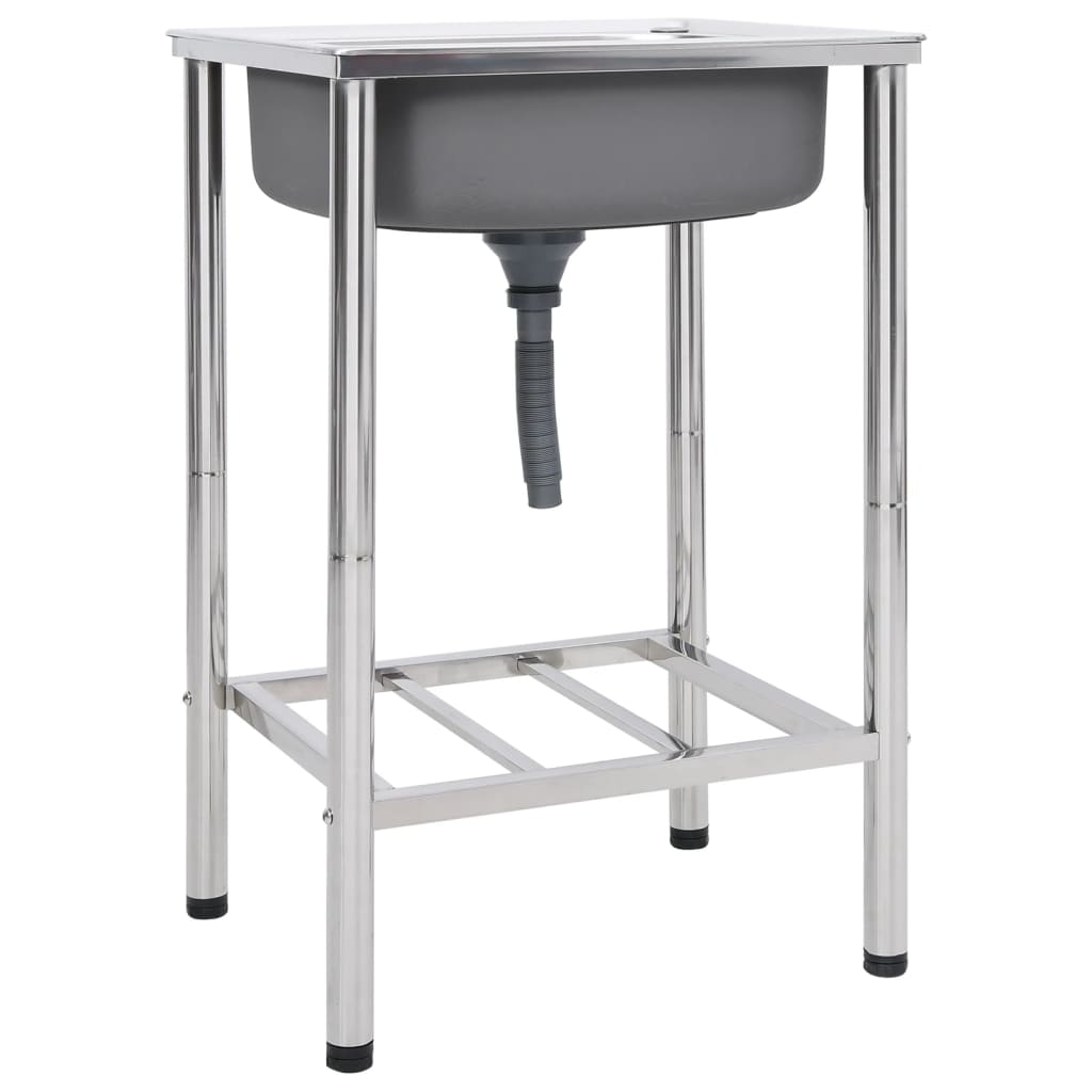 campingvask enkelt vask rustfrit stål billede