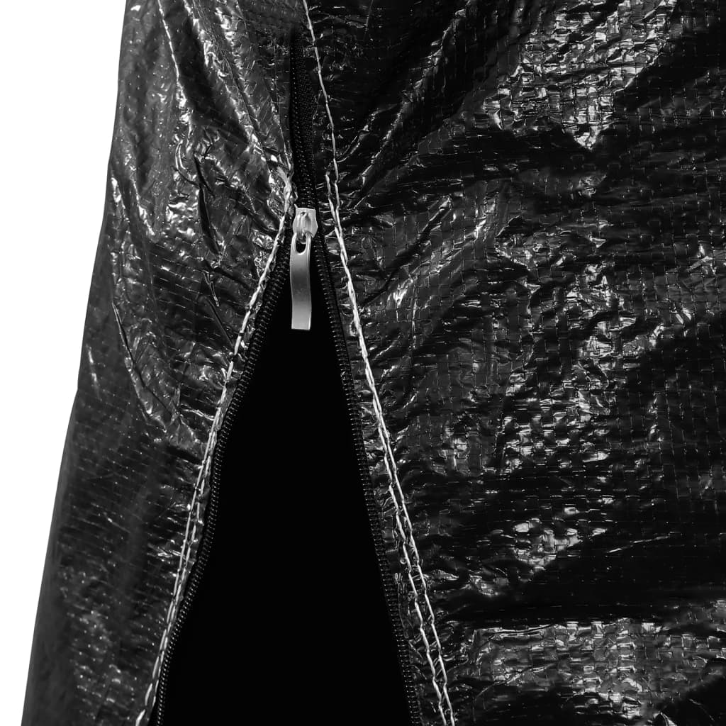 parasolovertræk med lynlås 2 stk. 200 cm PE