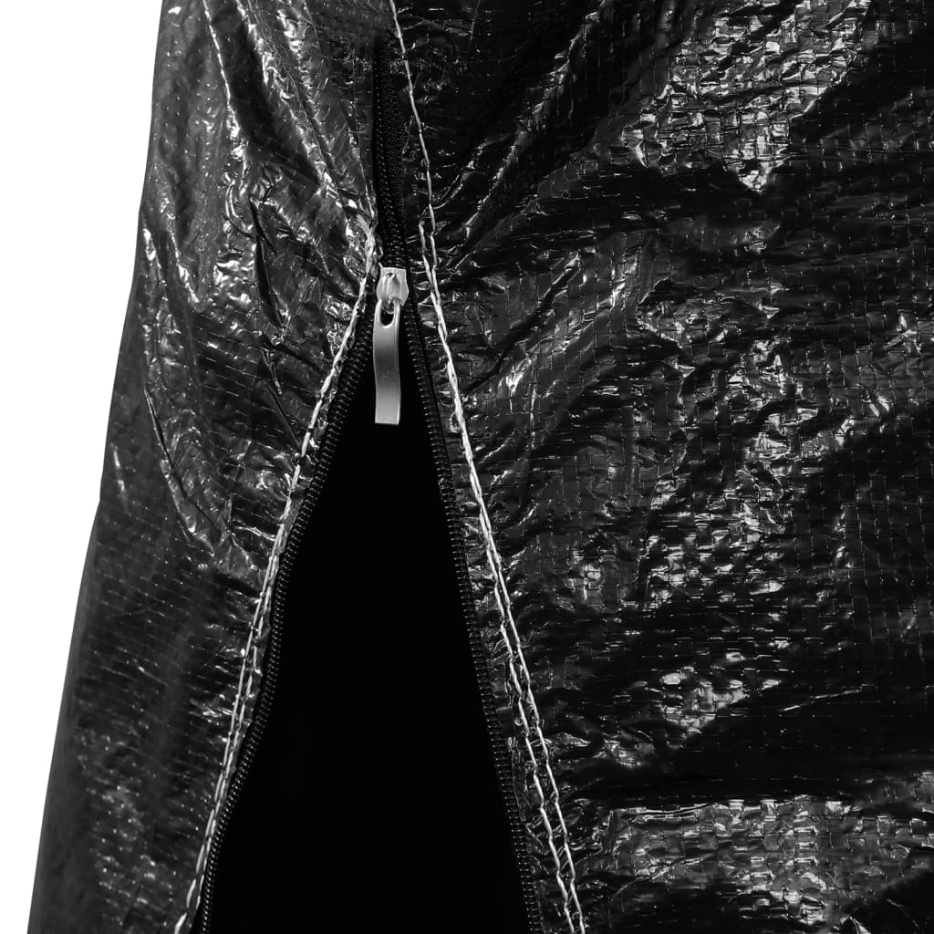 parasolovertræk med lynlås 2 stk. 250 cm PE