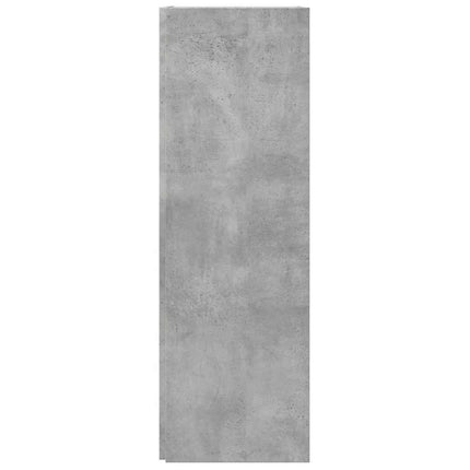 hjørnereol 33x33x100 cm konstrueret træ betongrå