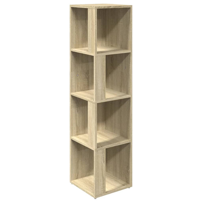 hjørnereol 33x33x132 cm konstrueret træ sonoma-eg