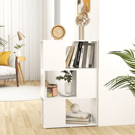 bogreol/rumdeler 60x24x94 cm konstrueret træ hvid