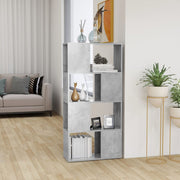 bogreol/rumdeler 60x24x124,5 cm konstrueret træ betongrå