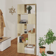 bogreol/rumdeler 60x24x155 cm konstrueret træ sonoma-eg