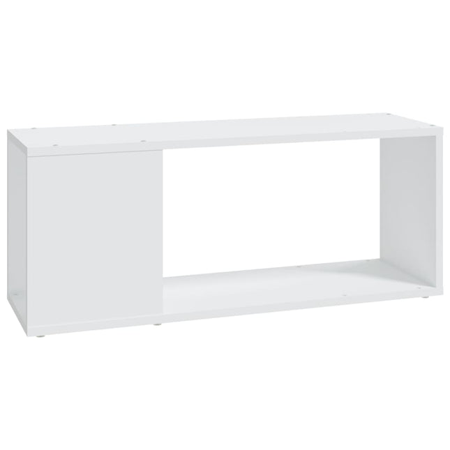 tv-bord 80x24x32 cm konstrueret træ hvid
