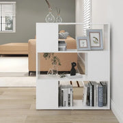 bogreol/rumdeler 80x24x94 cm konstrueret træ hvid