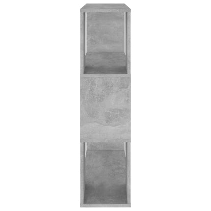 bogreol/rumdeler 80x24x94 cm konstrueret træ betongrå