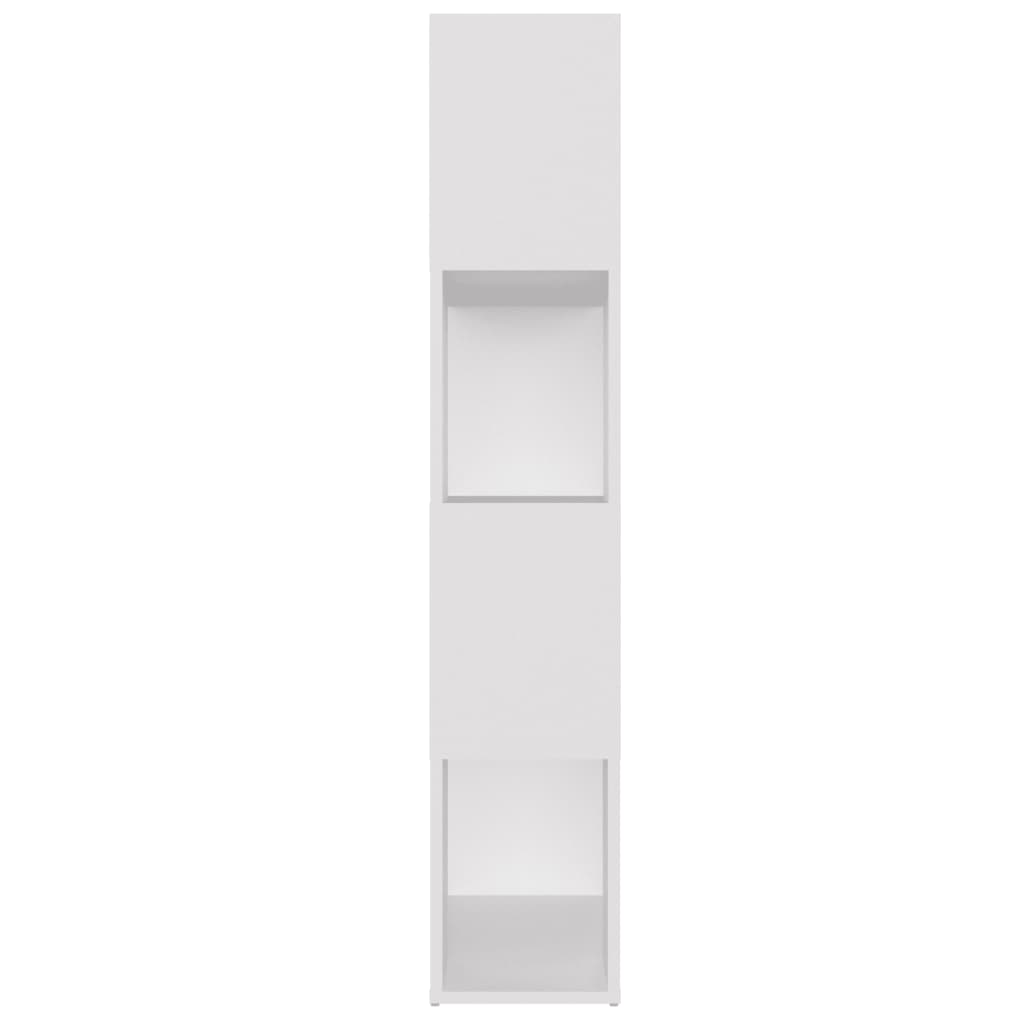 bogreol/rumdeler 80x24x124,5 cm konstrueret træ hvid