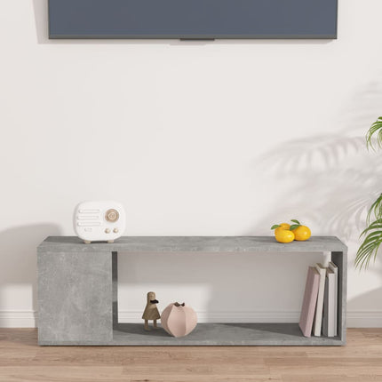 tv-bord 100x24x32 cm konstrueret træ betongrå