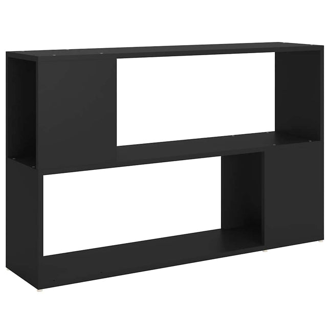 bogreol 100x24x63 cm konstrueret træ sort
