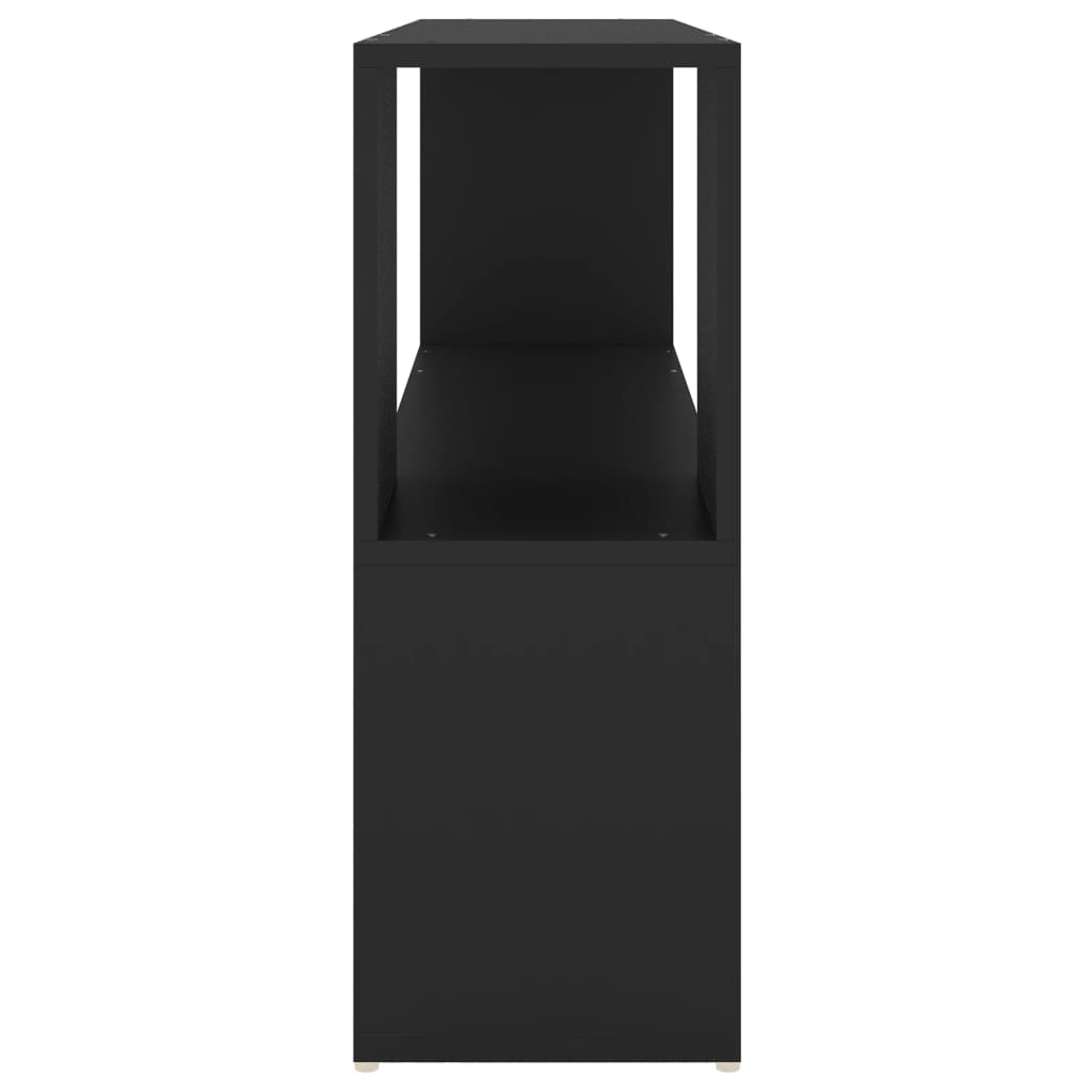 bogreol 100x24x63 cm konstrueret træ sort