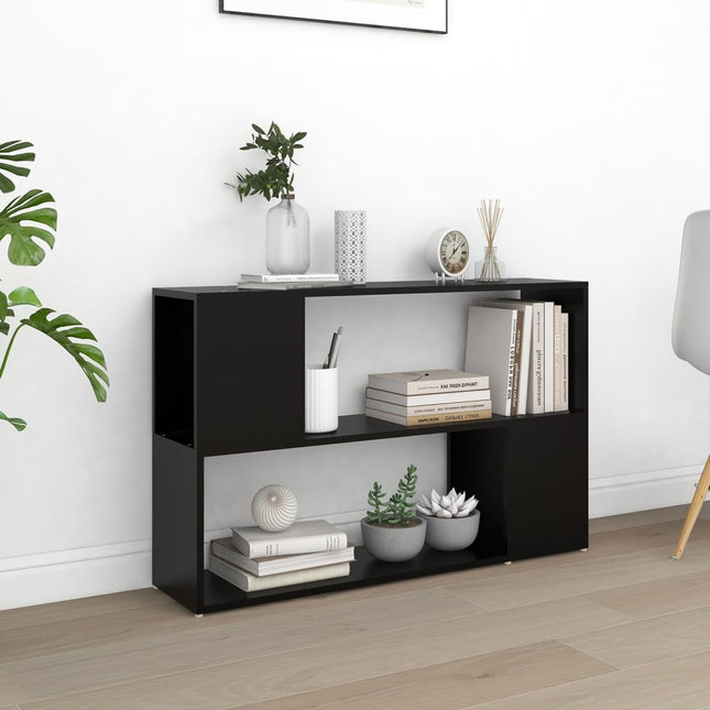 bogreol 100x24x63 cm konstrueret træ sort