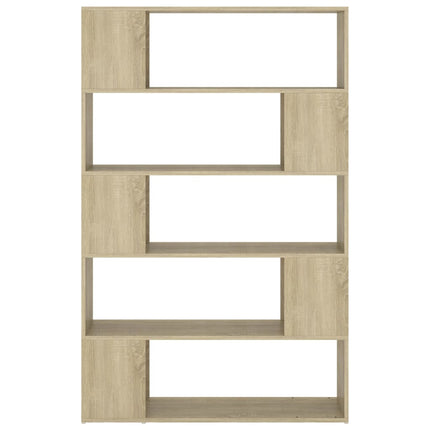 bogreol/rumdeler 100x24x155 cm konstrueret træ sonoma-eg