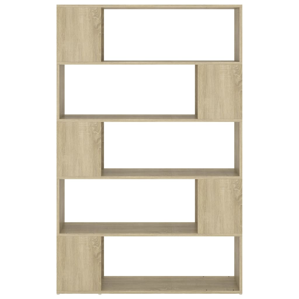 bogreol/rumdeler 100x24x155 cm konstrueret træ sonoma-eg