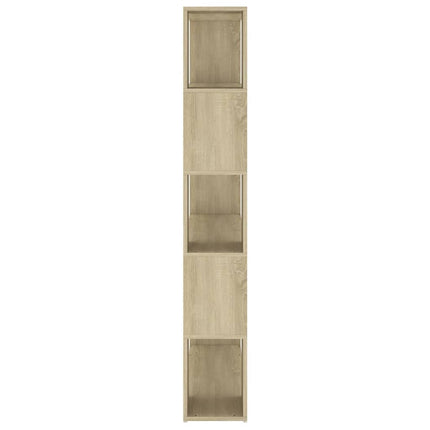 bogreol/rumdeler 100x24x155 cm konstrueret træ sonoma-eg