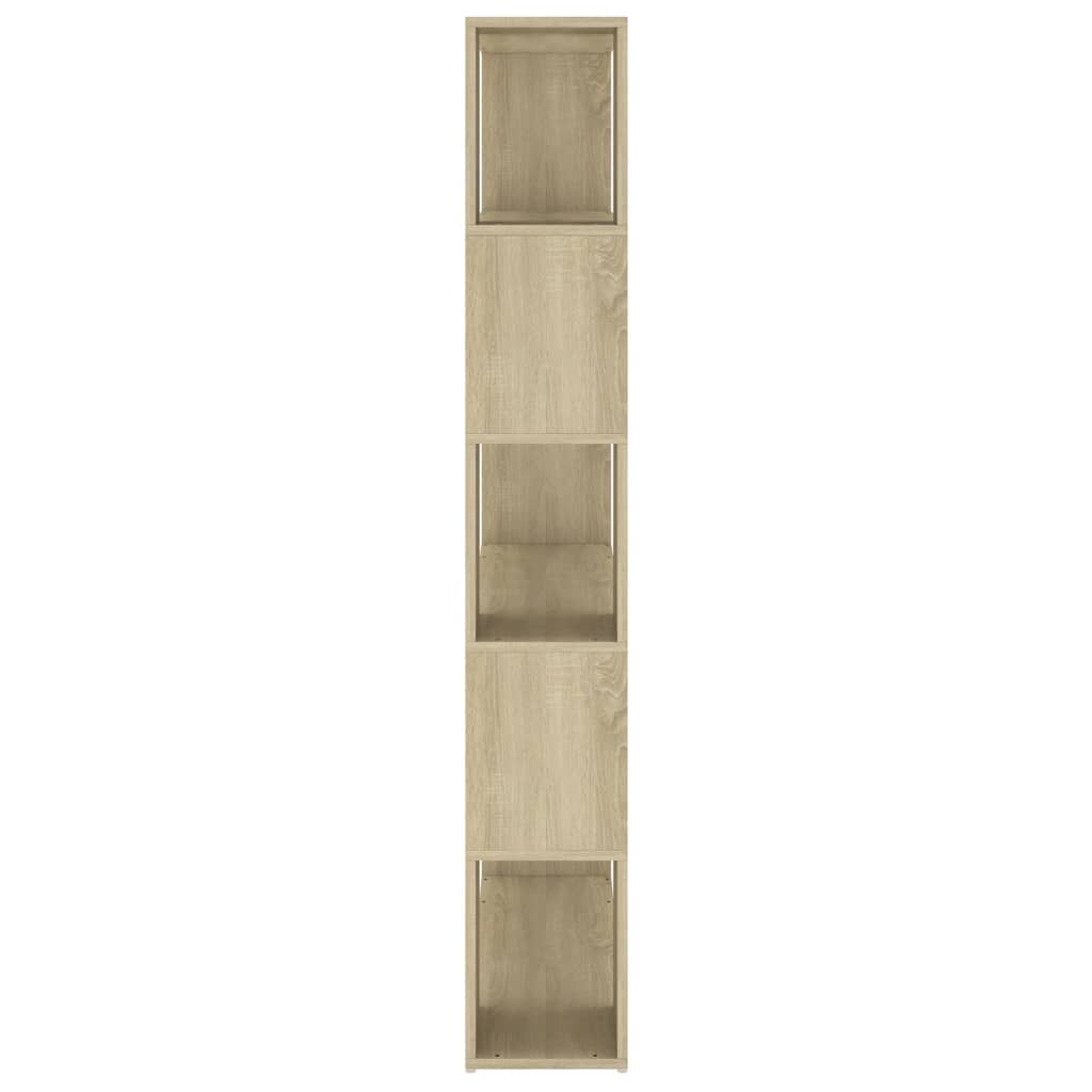 bogreol/rumdeler 100x24x155 cm konstrueret træ sonoma-eg