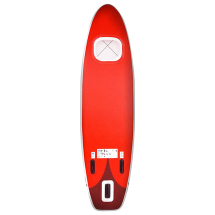 oppusteligt paddleboardsæt 300x76x10 cm rød