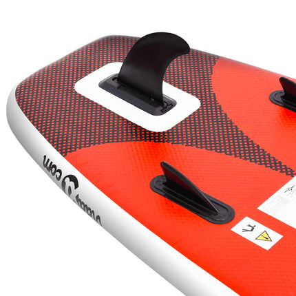 oppusteligt paddleboardsæt 300x76x10 cm rød