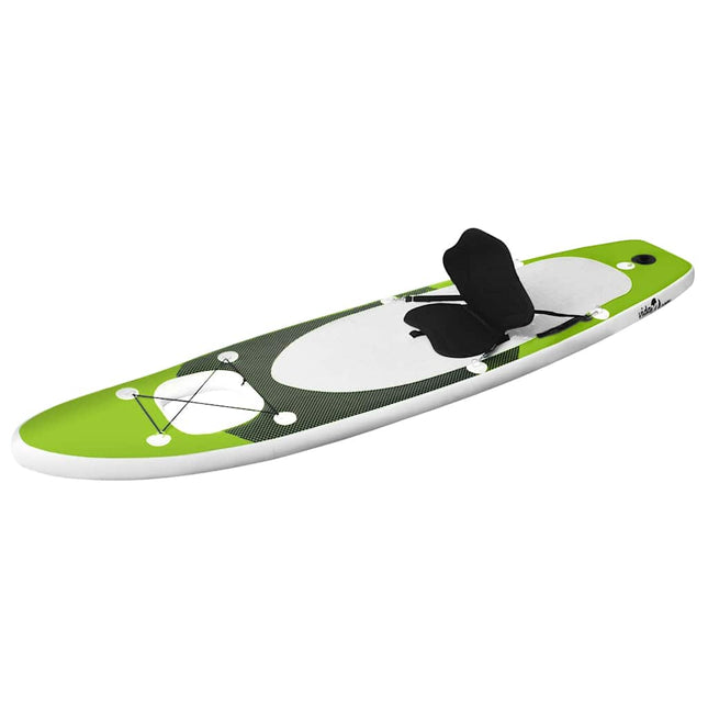 oppusteligt paddleboardsæt 330x76x10 cm grøn