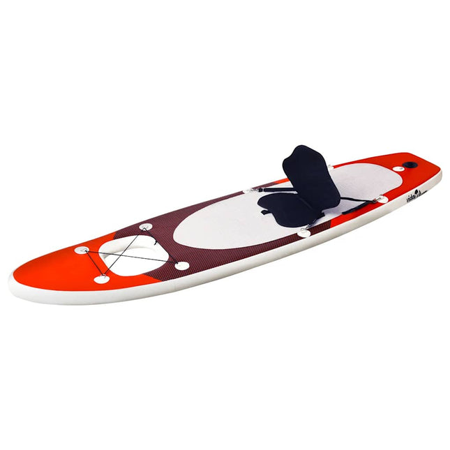 oppusteligt paddleboardsæt 360x81x10 cm rød