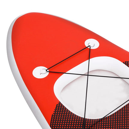 oppusteligt paddleboardsæt 360x81x10 cm rød