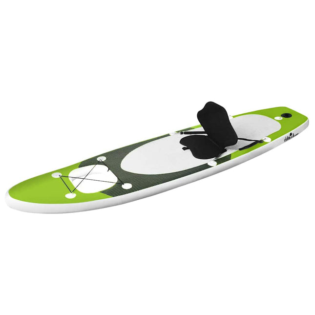 oppusteligt paddleboardsæt 360x81x10 cm grøn