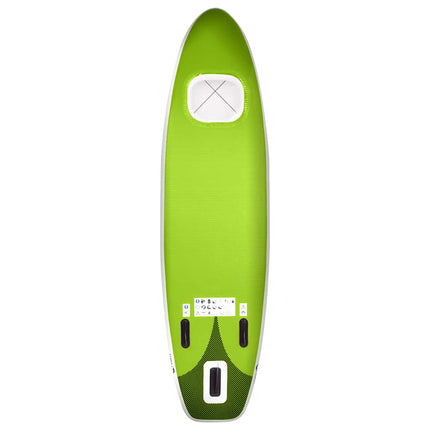 oppusteligt paddleboardsæt 360x81x10 cm grøn