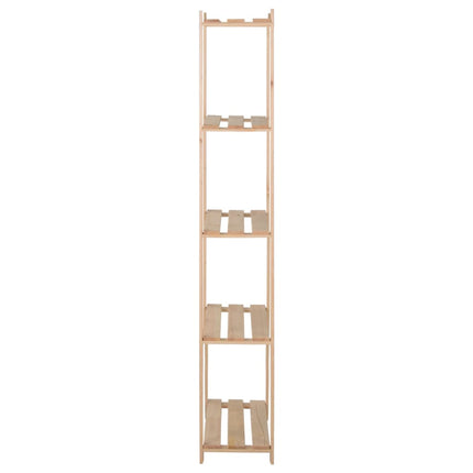 opbevaringsreol i 5 niveauer 80x28,5x170 cm massivt fyrretræ