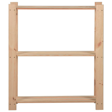 opbevaringsreol i 3 niveauer 80x28,5x90 cm massivt fyrretræ