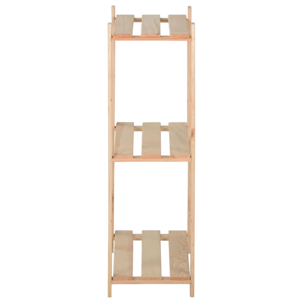 opbevaringsreol i 3 niveauer 60x28,5x90 cm massivt fyrretræ
