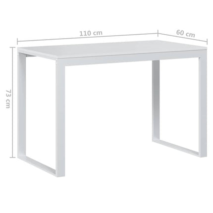 computerbord 110x60x73 cm spånplade hvid