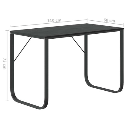 computerbord 110x60x73 cm spånplade sort
