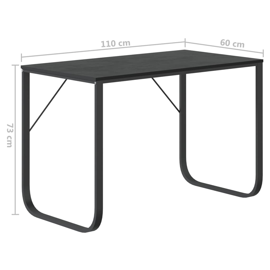 computerbord 110x60x73 cm spånplade sort