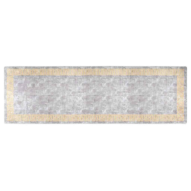 gulvtæppe 80x300 cm vaskbart grå