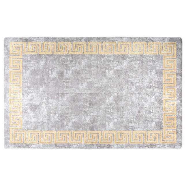 gulvtæppe 160x230 cm vaskbart grå