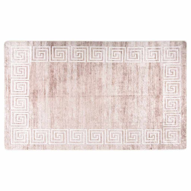 gulvtæppe 120x180 cm vaskbart beige