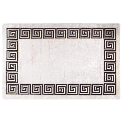 gulvtæppe 80x150 cm vaskbart lys beige