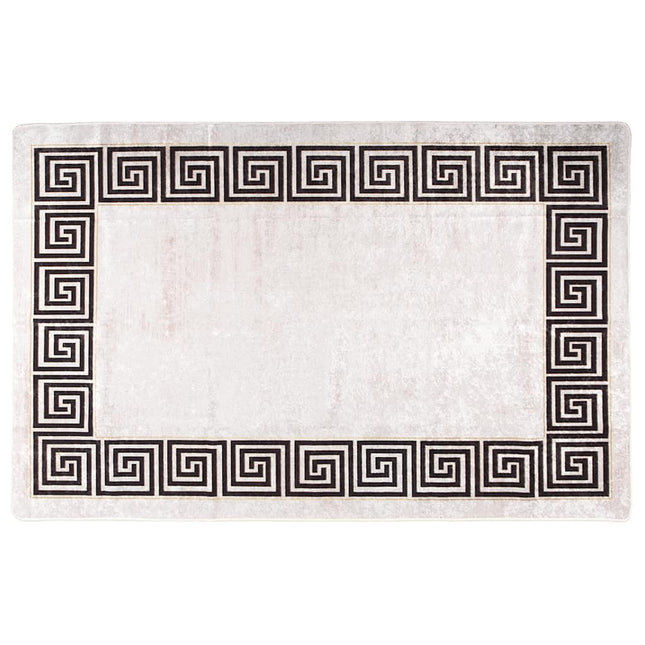 gulvtæppe 80x150 cm vaskbart lys beige
