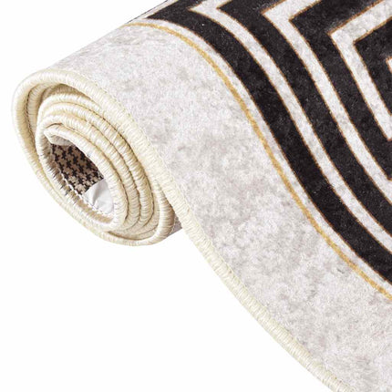 gulvtæppe 80x150 cm vaskbart lys beige