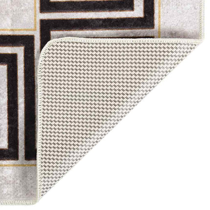 gulvtæppe 80x150 cm vaskbart lys beige